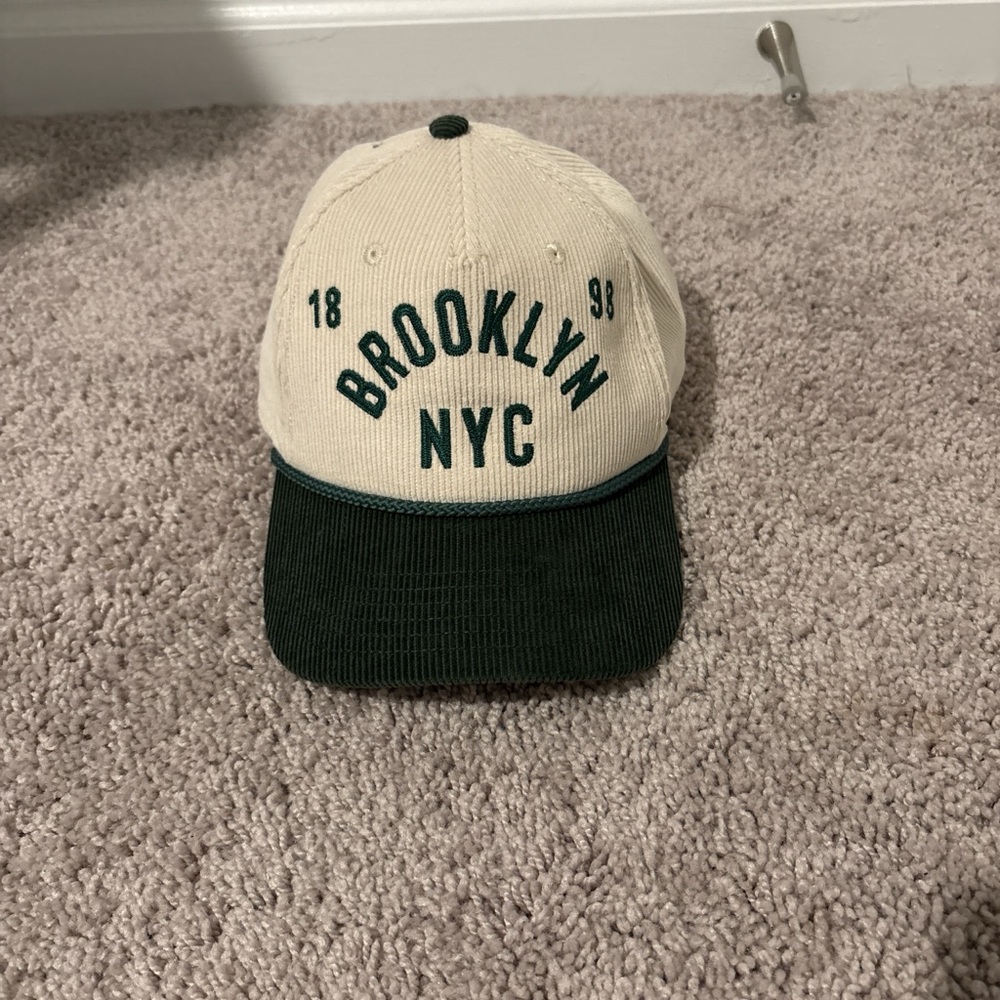 MAD Engine Beige Cap with Green Embroidery